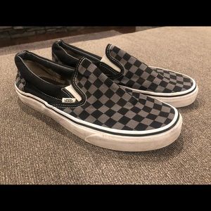 Vans black grey checkered size 10 mens
